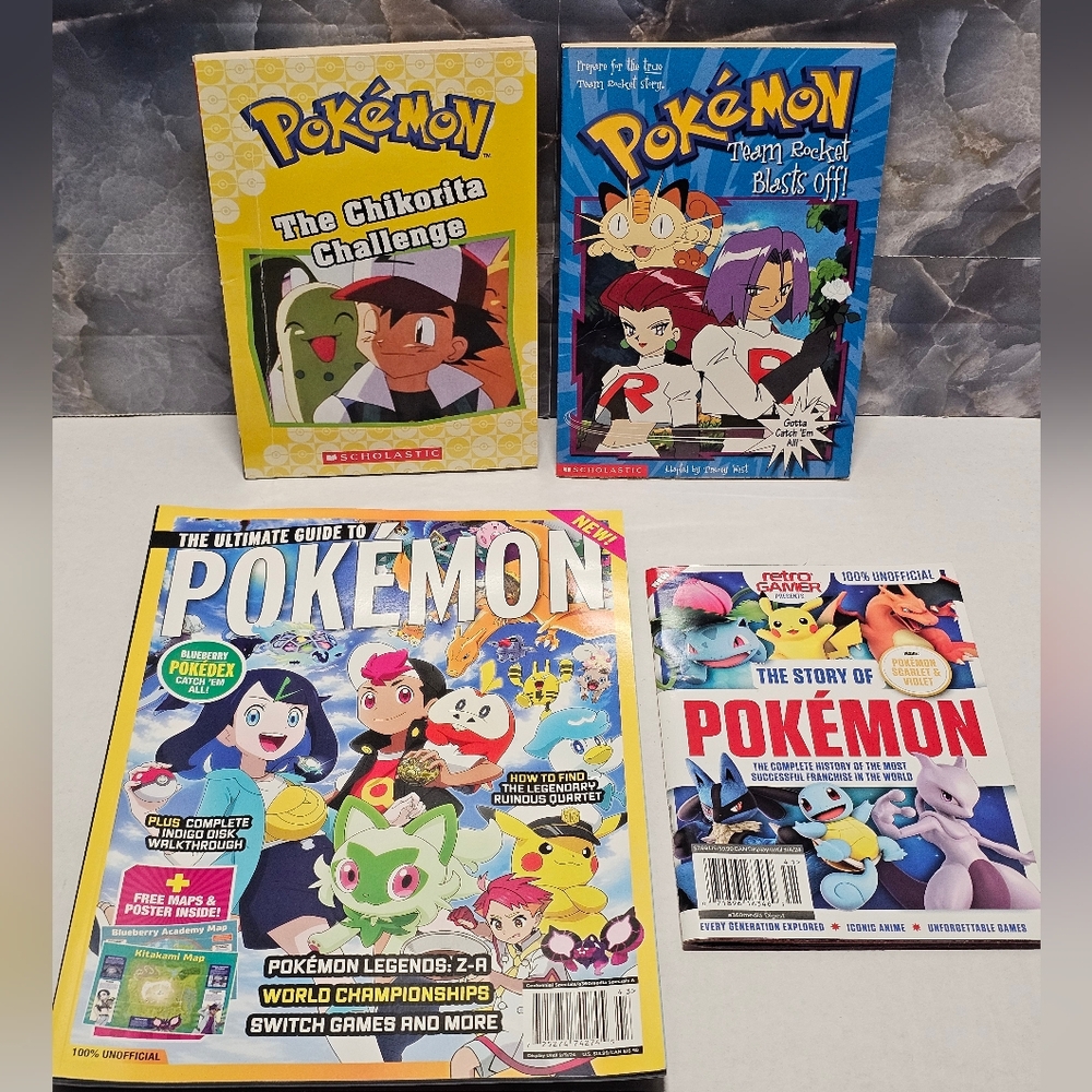Pokemon Book and Magazine Collection Tips And Tricks And Scholastic Books